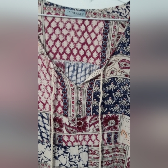 Catherines Patchwork Tunic with Tassels - Picture 2 of 4